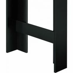 Budget ❤️ HELLOSHOP26 Table De Bar Avec Rangement Bistro Haut Avec 3 étagères 110 Cm Noir Et Chêne - Beige 😉 -Table haute Boutique 31605418 5