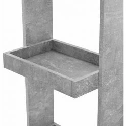 Coupon 💯 HELLOSHOP26 Table De Bar Design Avec 2 Compartiments De Rangement Table Bistrot Murale 120 Cm Gris - Gris ⌛ -Table haute Boutique 31903395 5