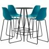 Top 10 🎁 ASUPERMALL Ensemble De Bar 5 Pcs Plastique Turquoise 👍 -Table haute Boutique 32094759 1