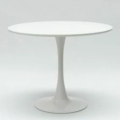 Le moins cher 👏 AHD AMAZING HOME DESIGN Table Ronde Tulipe Noire Et Blanche Pour Chaises De Bar Et Salon 80cm Tulipan | Couleur: Blanc 🤩 -Table haute Boutique 32159162 3