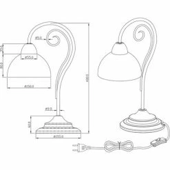 Promo 😀 LÚZETE - LÁMPARA DE MESA MIRANDA FORJA - Marron ⭐ -Table haute Boutique 32382633 4