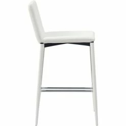 Tout neuf 🌟 ASUPERMALL Ensemble De Bar 3 Pcs Similicuir Blanc ⭐ -Table haute Boutique 32400333 3