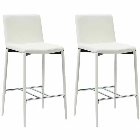 Remise 🥰 ASUPERMALL Ensemble De Bar 3 Pcs Similicuir Blanc 🛒 4 Remise 🥰 ASUPERMALL Ensemble De Bar 3 Pcs Similicuir Blanc 🛒 – Image 2