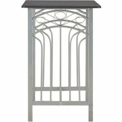 Tout neuf 🔥 ASUPERMALL Ensemble De Bar 3 Pcs Bois Et Acier Noir 👍 -Table haute Boutique 32400432 4