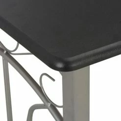 Tout neuf 🔥 ASUPERMALL Ensemble De Bar 3 Pcs Bois Et Acier Noir 👍 -Table haute Boutique 32400432 5