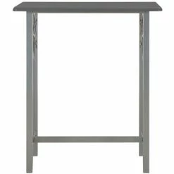 Budget 😉 ASUPERMALL Ensemble De Bar 3 Pcs Bois Et Acier Anthracite 😀 -Table haute Boutique 32400434 3