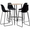 De gros ✔️ ASUPERMALL Ensemble De Bar 5 Pcs Plastique Noir 👍 -Table haute Boutique 32400528 1