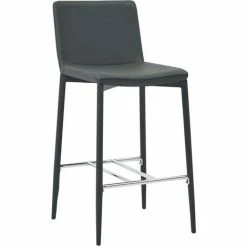 Remise 🛒 ASUPERMALL Ensemble De Bar 3 Pcs Similicuir Gris 🎁 -Table haute Boutique 32400533 2