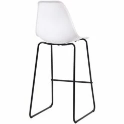 Meilleure vente 🥰 ASUPERMALL Ensemble De Bar 5 Pcs Plastique Blanc 🥰 -Table haute Boutique 32400544 4