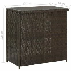 Le moins cher ✔️ ASUPERMALL Ensemble De Bar 3 Pcs Resine Tressee Marron 🥰 -Table haute Boutique 32423572 2