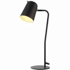 Meilleure affaire 🎉 LÚZETE - LÁMPARA DE MESA MARTHA NEGRO - Noir 😀