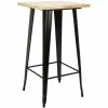 Tout neuf 🔔 YONGQING Table Haute Mange Debout Bar Bistrot Noir 103 Cm Pinède Et Acier - Noir - Couleur Du Bois Naturel 🎉 -Table haute Boutique 33024341 1