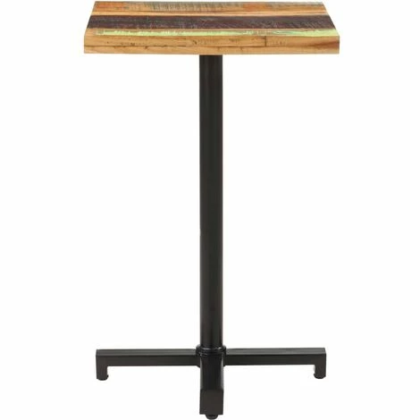 Budget 🌟 VidaXL Table De Bistro Carrée 50x50x75 Cm Bois De Récupération Massif - Brun 🔥 4 Budget 🌟 VidaXL Table De Bistro Carrée 50x50x75 Cm Bois De Récupération Massif - Brun 🔥 – Image 2
