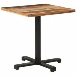 Top 10 ✨ VidaXL Table De Bistro Carrée 70x70x75 Cm Bois De Récupération Massif - Brun 🌟