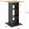 Les meilleures critiques de 🛒 HELLOSHOP26 Table De Bar Bistrot Avec 3 étagères De Rangement 10 Cm Gris Foncé - Gris 🌟 -Table haute Boutique 33344887 1