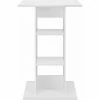 Sortie 🤩 HELLOSHOP26 Table De Bar Bistrot Avec 3 étagères De Rangement 110 Cm Blanc - Blanc 😉 1 Sortie 🤩 HELLOSHOP26 Table De Bar Bistrot Avec 3 étagères De Rangement 110 Cm Blanc - Blanc 😉 -Table haute Boutique 33345094 1