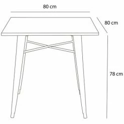 Meilleure affaire 🎉 LÚZETE - MESA JOSEPHINE METAL NEGRA - Noir 🛒 -Table haute Boutique 33392723 3