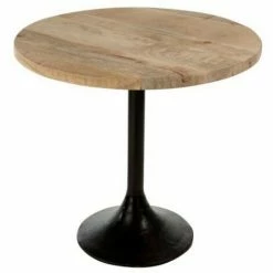 Offres ❤️ Paris Prix - Table De Bar En Bois & Métal "mocha" 65cm Naturel ⌛