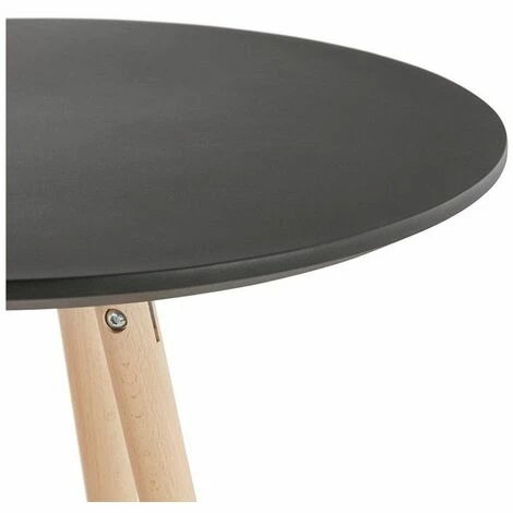 Promo 🎁 Paris Prix - Table De Bar En Bois "lizon" 110cm Noir & Naturel 🔔 6 Promo 🎁 Paris Prix - Table De Bar En Bois "lizon" 110cm Noir & Naturel 🔔 – Image 4