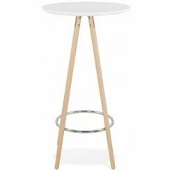 Vente flash 💯 Paris Prix - Table De Bar En Bois "lizon" 110cm Blanc & Naturel 😀 8 Vente flash 💯 Paris Prix - Table De Bar En Bois "lizon" 110cm Blanc & Naturel 😀 -Table haute Boutique 33662654 2
