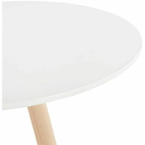 Vente flash 💯 Paris Prix - Table De Bar En Bois "lizon" 110cm Blanc & Naturel 😀 7 Vente flash 💯 Paris Prix - Table De Bar En Bois "lizon" 110cm Blanc & Naturel 😀 – Image 5