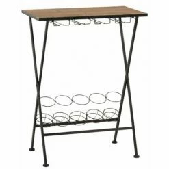 Meilleur prix 👍 Paris Prix - Table & Range-bouteilles Métal "bistro" 65cm Noir ✔️