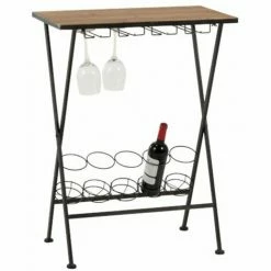 Meilleur prix 👍 Paris Prix - Table & Range-bouteilles Métal "bistro" 65cm Noir ✔️ -Table haute Boutique 33662976 5