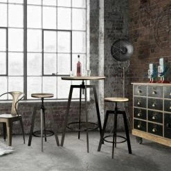 Grosses soldes 🛒 Paris Prix - Table De Bar & 2 Tabourets "réglables" 93cm Gris 👏 11 Grosses soldes 🛒 Paris Prix - Table De Bar & 2 Tabourets "réglables" 93cm Gris 👏 -Table haute Boutique 33674848 5