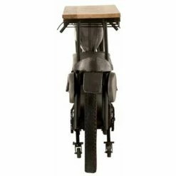 Vente flash 🎁 Paris Prix - Table De Bar Design "motocyclette" 200cm Gris 🌟 -Table haute Boutique 33675859 5