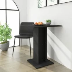 Nouveau ✔️ TRUE DEAL Table De Bistro Noir 60x60x75 Cm Aggloméré 🔥