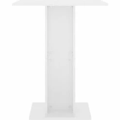 Vente flash 🔔 TRUE DEAL Table De Bistro Blanc Brillant 60x60x75 Cm Aggloméré 🛒 -Table haute Boutique 34879153 3
