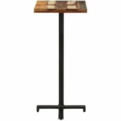 Grosses soldes ✔️ ASUPERMALL Table De Bistro Carree 50x50x110 Cm Bois De Recuperation Massif ❤️ -Table haute Boutique 34966529 2