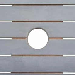 Nouveau 🎉 TRUE DEAL Mobilier à Dîner De Jardin 7 Pcs Bois D'acacia Massif Gris 😀 -Table haute Boutique 35454060 5