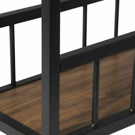 Promo ⌛ HELLOSHOP26 1 X Table De Bar + 2 X Tabourets De Bar Avec 2 étagères En Structure Métallique Et MDF Hêtre Foncé - Beige 🔥 5 Promo ⌛ HELLOSHOP26 1 X Table De Bar + 2 X Tabourets De Bar Avec 2 étagères En Structure Métallique Et MDF Hêtre Foncé - Beige 🔥 – Image 3