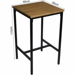 Meilleure affaire 👍 HELLOSHOP26 Table Bistrot 110 Cm En Bois Avec Structure En Métal - Bois ❤️ 8 Meilleure affaire 👍 HELLOSHOP26 Table Bistrot 110 Cm En Bois Avec Structure En Métal - Bois ❤️ -Table haute Boutique 35570436 2