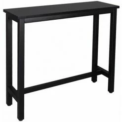 Remise 👍 HELLOSHOP26 Table De Bar Moderne Avec Structure En Métal Et MDF Dans Un Design élégant Noir - Métal 🛒