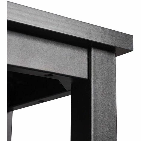 Remise 👍 HELLOSHOP26 Table De Bar Moderne Avec Structure En Métal Et MDF Dans Un Design élégant Noir - Métal 🛒 4 Remise 👍 HELLOSHOP26 Table De Bar Moderne Avec Structure En Métal Et MDF Dans Un Design élégant Noir - Métal 🛒 – Image 2