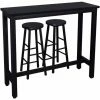 Top 10 ✨ HELLOSHOP26 1x Table De Bar + 2 X Ensemble De Tabourets De Bar Structure En Métal MDF Noir - Métal 🤩 2 Top 10 ✨ HELLOSHOP26 1x Table De Bar + 2 X Ensemble De Tabourets De Bar Structure En Métal MDF Noir - Métal 🤩 -Table haute Boutique 35570625 1