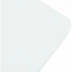 Promo 😍 HELLOSHOP26 Table De Bar Carrée Avec Piétement Trompette Réglable En Hauteur Blanc - Blanc 😀 -Table haute Boutique 35570629 2