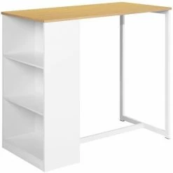 De gros ✨ HOMEINBOX Table Mange-debout Moderne En Bois Pour 2 à 4 Personnes Chêne L120 X L60 X H110cm 2519 😉