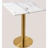 Top 10 🌟 Table De Bar Carrée En Marbre Chack Metallic SKLUM Marbre - Fer Doré - ↔60 Cm Doré Blanc 🎁 -Table haute Boutique 36259007 1