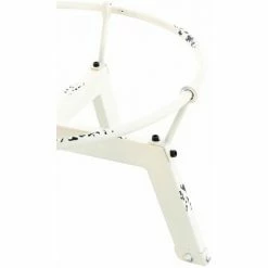 Le moins cher 🥰 DéCOSHOP26 Table Haute En Bois Massif Et Métal Blanc Vieilli Hauteur Réglable Style Industriel - Blante 🤩 -Table haute Boutique 36789983 5