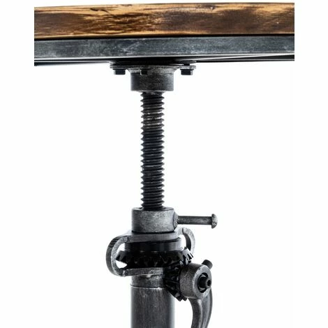 Meilleure affaire ✨ DéCOSHOP26 Table Haute En Bois Massif Et Métal Argenté Hauteur Réglable Style Industriel - Argentéer 🧨 5 Meilleure affaire ✨ DéCOSHOP26 Table Haute En Bois Massif Et Métal Argenté Hauteur Réglable Style Industriel - Argentéer 🧨 – Image 3