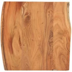 Budget 😍 ASUPERMALL Table De Bar Au Bord Naturel 60x60x110 Cm Bois D'acacia Massif ❤️ -Table haute Boutique 36816379 3