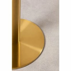 Budget 🥰 Table De Bar Ronde En Marbre Chack Métallisé SKLUM Marbre - Fer Doré - Ø60 Cm Doré Blanc ✨ -Table haute Boutique 36834993 5