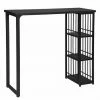 Top 10 💯 HELLOSHOP26 Table De Bar Avec 3 étagères En Métal Et MDF Noir - Métal 🌟 2 Top 10 💯 HELLOSHOP26 Table De Bar Avec 3 étagères En Métal Et MDF Noir - Métal 🌟 -Table haute Boutique 36870590 1