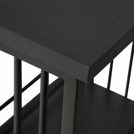 Top 10 💯 HELLOSHOP26 Table De Bar Avec 3 étagères En Métal Et MDF Noir - Métal 🌟 4 Top 10 💯 HELLOSHOP26 Table De Bar Avec 3 étagères En Métal Et MDF Noir - Métal 🌟 – Image 2