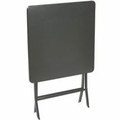 Tout neuf 🛒 Table Bistro Central Park Stacy En Acier Anthracite 60x60cm - Gris 😀 -Table haute Boutique 37011803 3