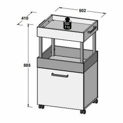 Meilleure affaire ❤️ MEUBLETMOI Bar à Roulettes 1 Porte 2 Plateaux Décor Chêne Et Noir - BENJI - Bois ❤️ 11 Meilleure affaire ❤️ MEUBLETMOI Bar à Roulettes 1 Porte 2 Plateaux Décor Chêne Et Noir - BENJI - Bois ❤️ -Table haute Boutique 37222067 5
