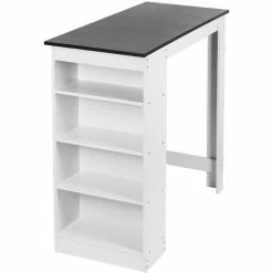 Top 10 🤩 SiFree®Table Haute Et Bar 115*50*103CM BLANC/NOIR POUR2 à 4 Personnes 🥰